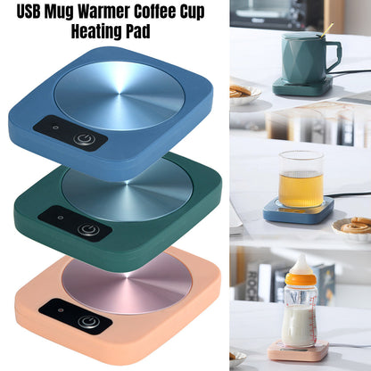 Electric Coffee Mug Warmer - Smart USB Heated Cup Pad for Desk Use