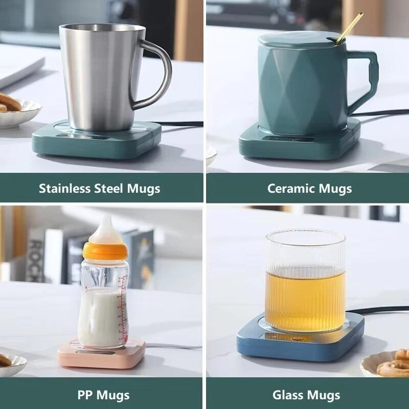 Electric Coffee Mug Warmer - Smart USB Heated Cup Pad for Desk Use