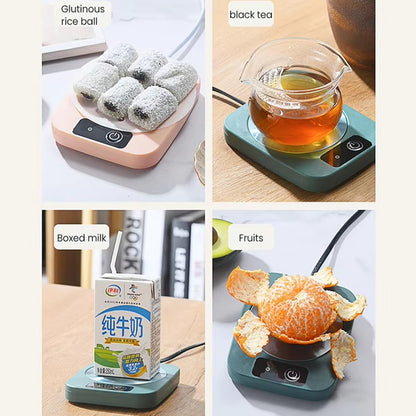 Electric Coffee Mug Warmer - Smart USB Heated Cup Pad for Desk Use